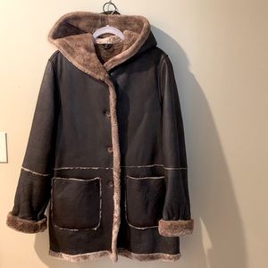 Leather Shirling Coat